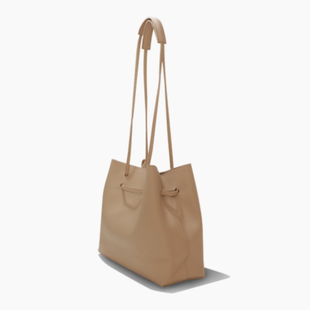 8 Other Reasons Vegan Leather Bucket Bag in Beige